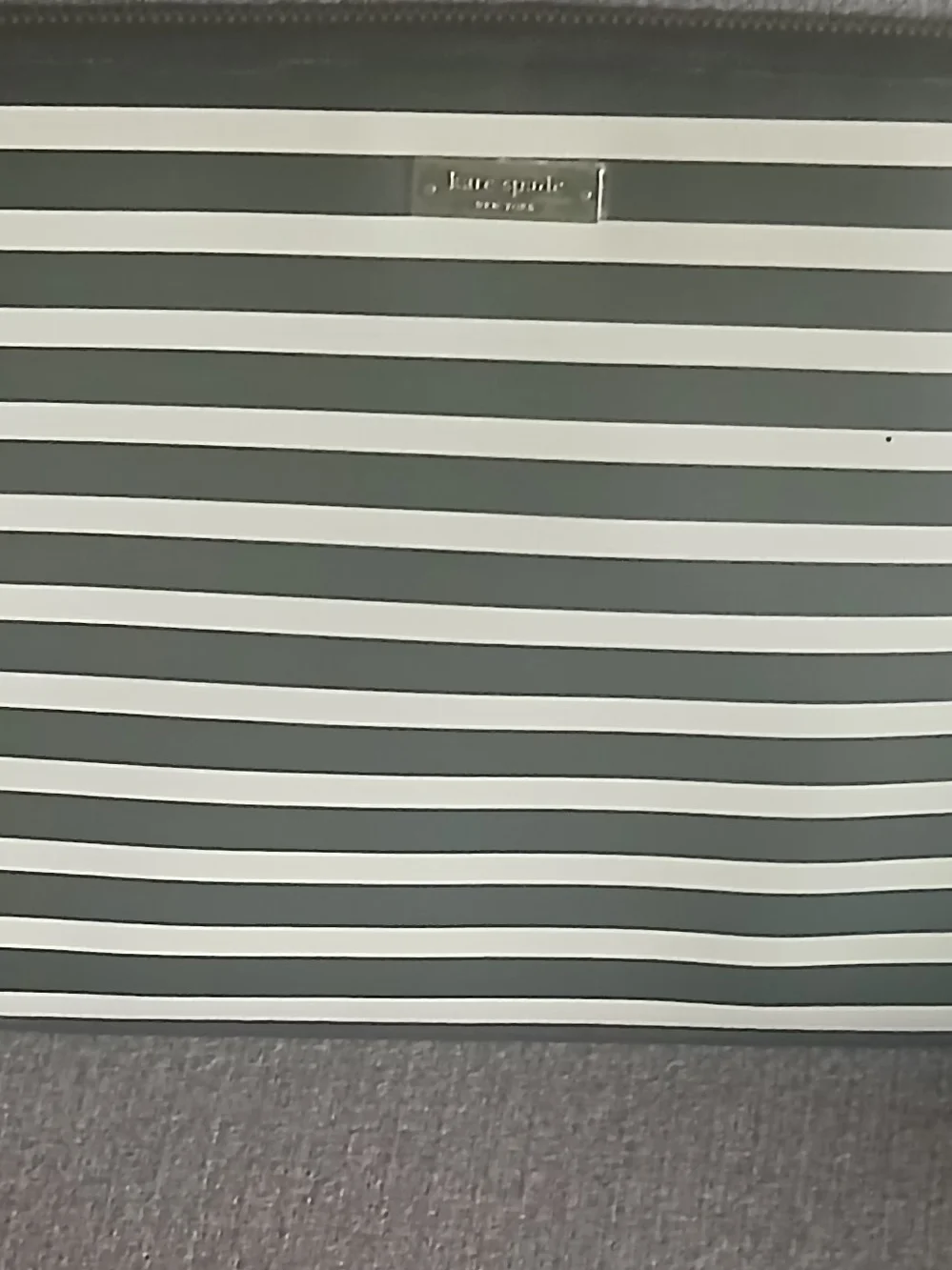 kate spade black and white fabric label detail 12x9